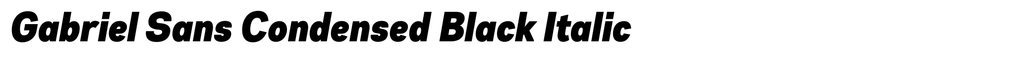 Gabriel Sans Condensed Black Italic image